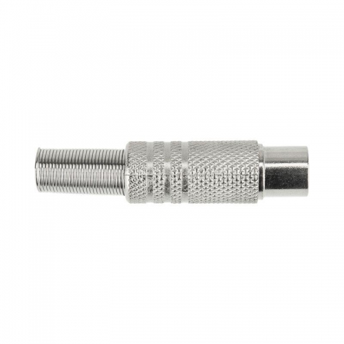 Разъем антенный на кабель штекер-TV никель с пружиной (блист.) Rexant 06-0016-A 06-0016-A