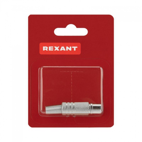 Разъем антенный на кабель штекер-TV никель с пружиной (блист.) Rexant 06-0016-A 06-0016-A