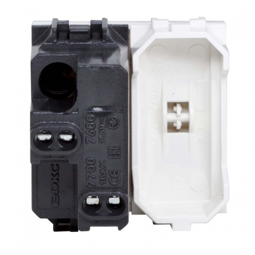 Выключатель 1-кл. 2мод. СП BRAVA 16А IP20 бел. DKC 76002B 76002B