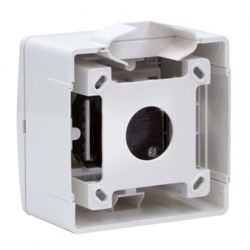 Коробка 1-м ОП PDD-N60 16А IP00 с заземл. с силовой роз. BRAVA 2мод. бел. DKC 10482 10482