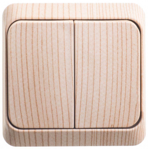 Выключатель 2-кл. ОП Этюд Дача 10А IP20 сосна SE BA10-002D BA10-002D