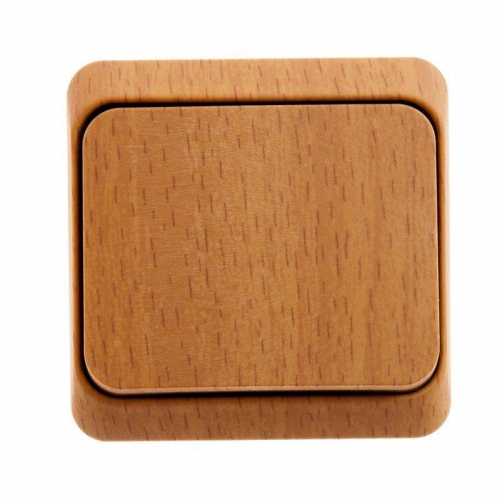 Выключатель 1-кл. ОП Этюд Дача 10А IP20 бук SE BA10-001T BA10-001T