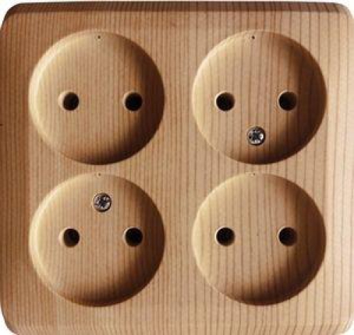 Розетка 4-м ОП Этюд 16А IP20 250В без с заземл. без защ. шторок сосна SE PA16-205D PA16-205D