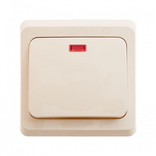 Выключатель 1-кл. СП Этюд 10А IP20 с подсветкой крем. SE BC10-005K BC10-005K