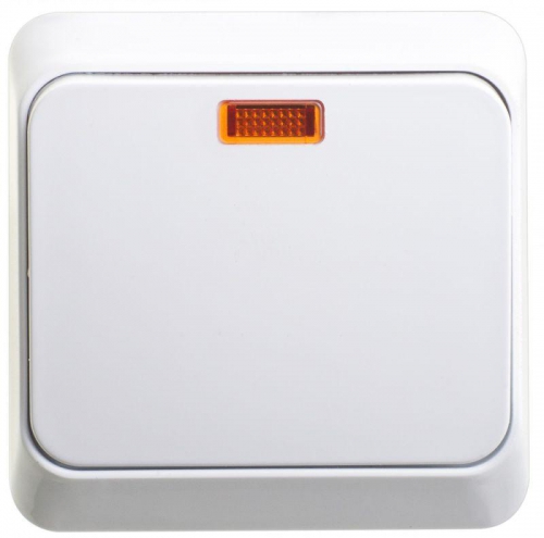 Выключатель 1-кл. ОП Этюд 10А IP20 с подсветкой бел. SE BA10-005B BA10-005B