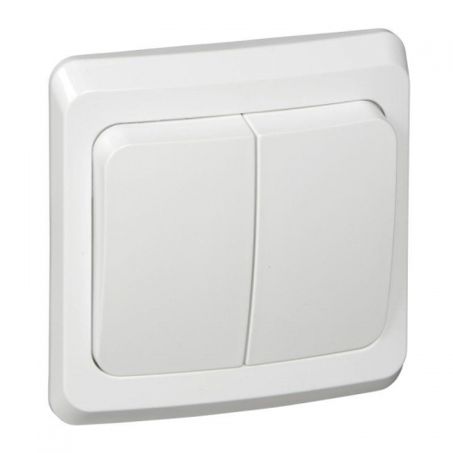 Выключатель 2-кл. СП Этюд 10А IP20 с подсветкой бел. SE BC10-006B BC10-006B