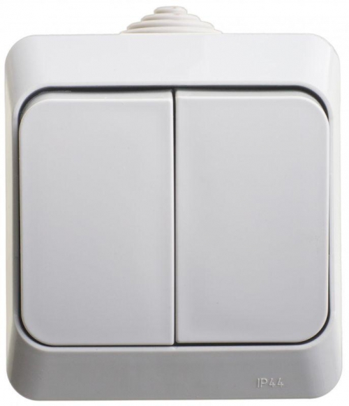Выключатель 2-кл. ОП Этюд 10А IP44 10AX сер. SE BA10-042C BA10-042C