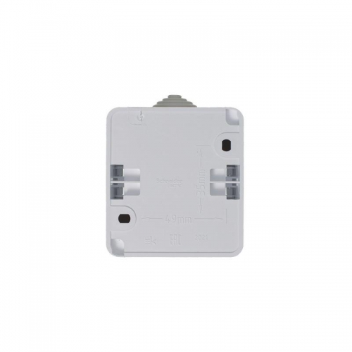 Розетка 1-м ОП Этюд 16А IP44 250В с заземл. защ. шторки с крышкой бел. SE PA16-044B PA16-044B