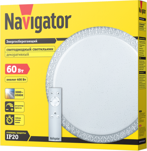Светильник 61 663 NBL-RC02-60-MK-IP20-LED хрусталь Navigator 61663 61663