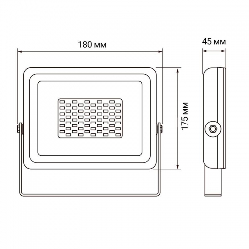 Прожектор светодиодный PFL-SC-SMD-50Вт 6500К IP65 (матовое стекло) JazzWay 5001435 5001435