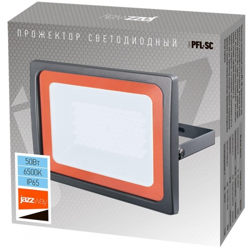 Прожектор светодиодный PFL-SC-SMD-50Вт 6500К IP65 (матовое стекло) JazzWay 5001435 5001435