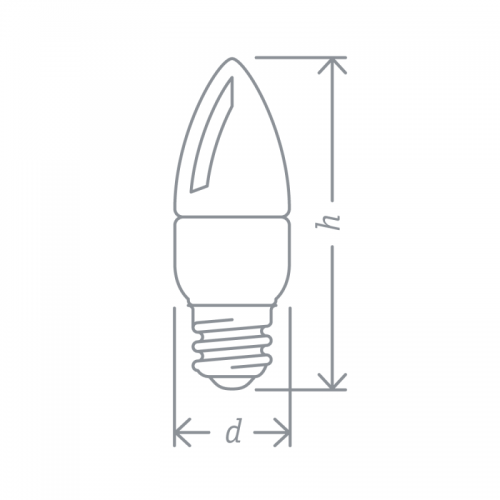 Лампа светодиодная 61 327 NLL-C37-8.5-230-2.7K-E27-FR 8.5Вт свеча матовая 2700К тепл. бел. E27 640лм 176-264В NAVIGATOR 61327 61327