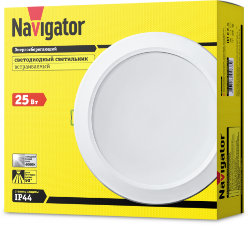 Светильник 94 838 NDL-P1-25W-840-WH-LED (аналог Downlight КЛЛ 2х26) Navigator 94838 94838