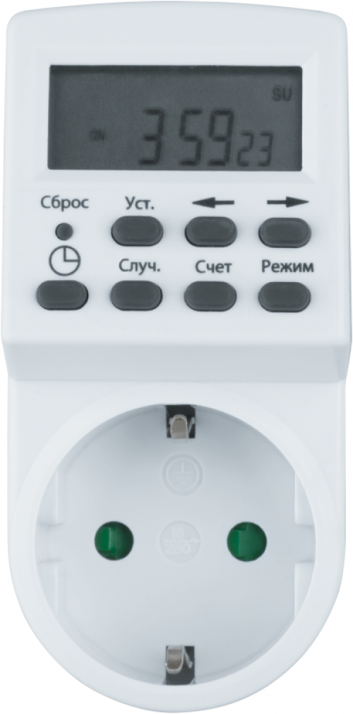 Таймер 61 555 NTR-E-S01-WH розет. электрон. Navigator 61555 61555