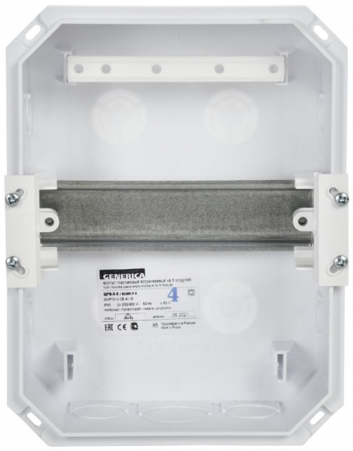 Бокс ЩРВ-П-6 мод. встраив. пластик IP41 GENERICA MKP12-V-06-41-G MKP12-V-06-41-G