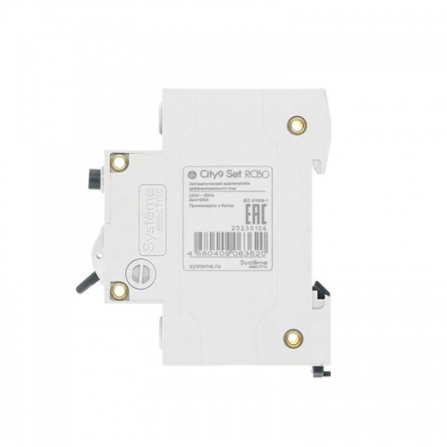 Выключатель автоматический дифференциального тока 2п (1P+N) C 20А 30мА тип AC 4.5кА City9 Set 230В SE C9D34620 C9D34620