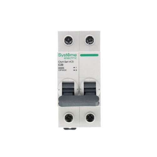 Выключатель автоматический модульный 2п C 20А 4.5кА City9 Set 230В SE C9F34220 C9F34220