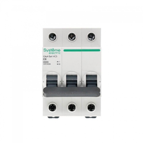 Выключатель автоматический модульный 3п C 6А 4.5кА City9 Set 400В SE C9F34306 C9F34306