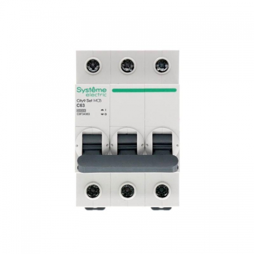 Выключатель автоматический модульный 3п C 63А 4.5кА City9 Set 400В SE C9F34363 C9F34363