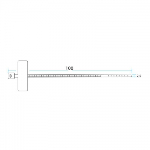 Хомут кабельный 2.5х100 под маркер нейл. бел. (уп.100шт) Rexant 07-0106 07-0106