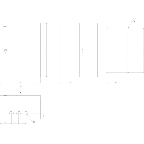 Корпус металлический ЩМП-04 SIMPLE 400х300х175 IP31 NO_SIMPLE_SHMP-04_IP31 ЭРА Б0041655 Б0041655
