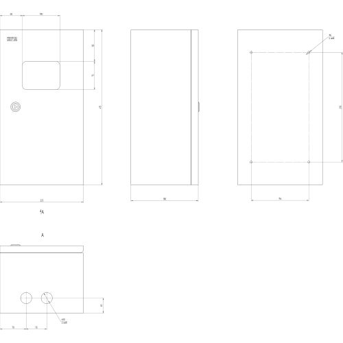 Корпус металлический ЩМПг (окно)-01 410x220x175 IP54 NO_SIMPLE_STM_SHMPg(okno)-01_IP54 ЭРА Б0041660 Б0041660