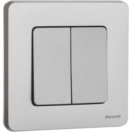 Выключатель 2-кл. Inspiria 10А IP20 250В 10AX механизм алюм. Leg 673622 673622