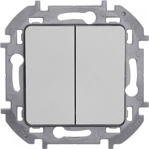 Выключатель 2-кл. Inspiria 10А IP20 250В 10AX механизм алюм. Leg 673622 673622