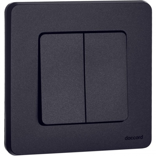 Выключатель 2-кл. Inspiria 10А IP20 250В 10AX механизм антрацит Leg 673623 673623