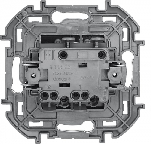 Выключатель 2-кл. Inspiria 10А IP20 250В 10AX механизм антрацит Leg 673623 673623