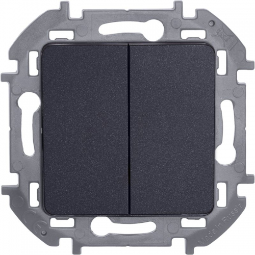 Выключатель 2-кл. Inspiria 10А IP20 250В 10AX механизм антрацит Leg 673623 673623