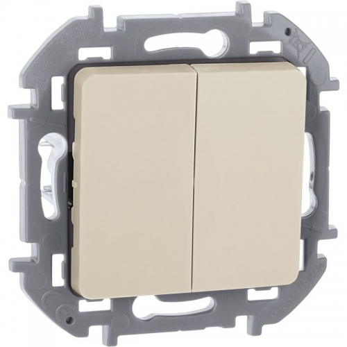 Выключатель 2-кл. Inspiria 10А IP20 250В 10AX механизм сл. кость Leg 673621 673621