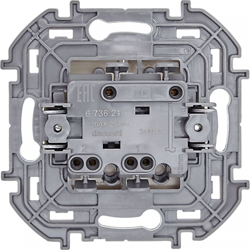 Выключатель 2-кл. Inspiria 10А IP20 250В 10AX механизм сл. кость Leg 673621 673621