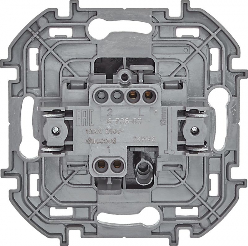 Выключатель 1-кл. Inspiria 10А IP20 250В 10AX механизм антрацит Leg 673603 673603