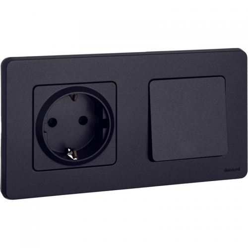 Выключатель 1-кл. Inspiria 10А IP20 250В 10AX механизм антрацит Leg 673603 673603