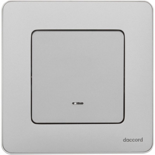 Выключатель 1-кл. Inspiria 10А IP20 250В 10AX с подсветкой/индикацией механизм алюм. Leg 673612 673612