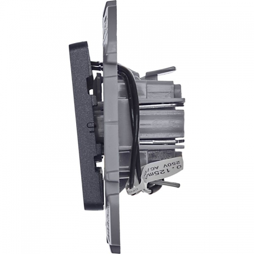 Выключатель 1-кл. Inspiria 10А IP20 250В 10AX с подсветкой/индикацией механизм антрацит Leg 673613 673613