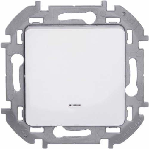 Выключатель 1-кл. Inspiria 10А IP20 250В 10AX с подсветкой/индикацией механизм бел. Leg 673610 673610