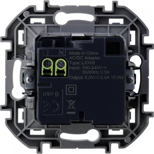 Устройство зарядное Inspiria с 2-мя USB разьемами A и C 240В / 5В 3000мА бел. Leg 673760 673760