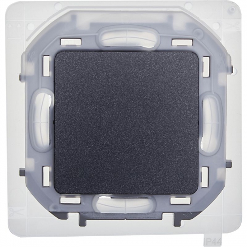 Механизм переключателя 1-кл. Inspiria 10А IP44 250В 10AX антрацит Leg 673673 673673