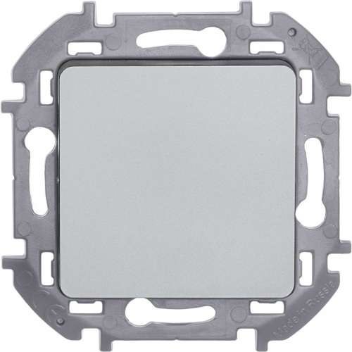 Выключатель кнопочный Inspiria 6А 250В без фиксации НО/НЗ механизм алюм. Leg 673692 673692