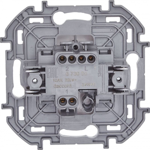 Механизм переключателя 1-кл. Inspiria 10А IP20 250В 10AX бел. Leg 673650 673650