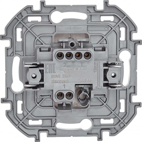 Механизм переключателя 1-кл. Inspiria 10А IP20 250В 10AX сл. кость Leg 673651 673651
