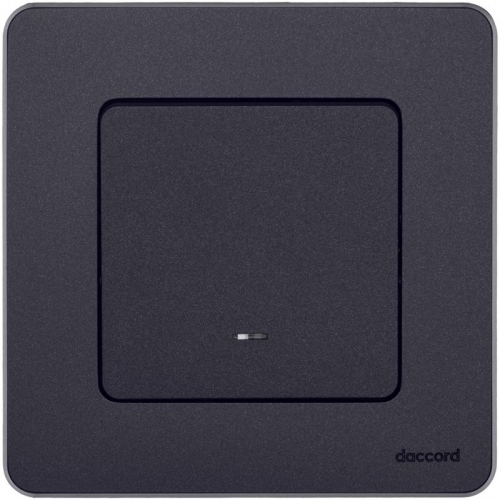 Механизм переключателя 1-кл. Inspiria 10А IP20 250В 10AX с подсветкой / индикацией антрацит Leg 673663 673663