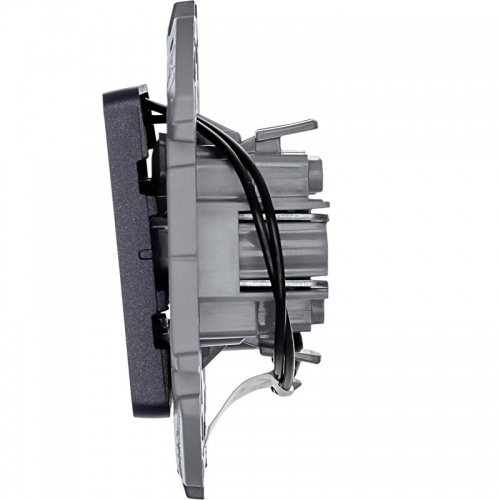 Механизм переключателя 1-кл. Inspiria 10А IP20 250В 10AX с подсветкой / индикацией антрацит Leg 673663 673663