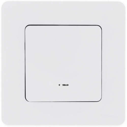 Механизм переключателя 1-кл. Inspiria 10А IP20 250В 10AX с подсветкой / индикацией бел. Leg 673660 673660