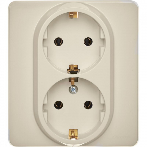 Розетка Inspiria 16А 250В 2х2P+E немецк. стандарт сл. кость Leg 673751 673751