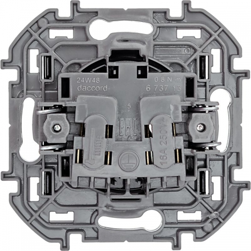Розетка 1-м СП Inspiria 16А IP20 250В 2P механизм антрацит Leg 673713 673713