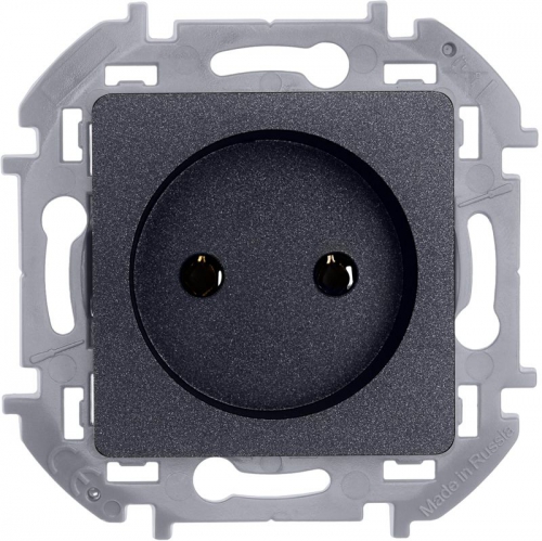 Розетка 1-м СП Inspiria 16А IP20 250В 2P механизм антрацит Leg 673713 673713