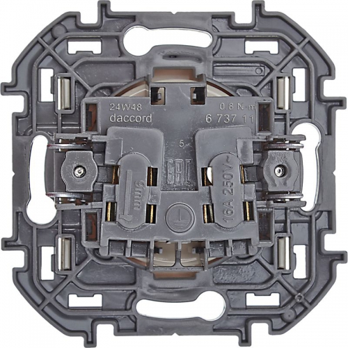 Розетка 1-м СП Inspiria 16А IP20 250В 2P механизм сл. кость Leg 673711 673711